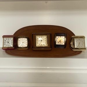Vintage Travel Alarm Clocks - Lot of 5- Westclox - Seth Thomas -Elgin NEW HAVEN